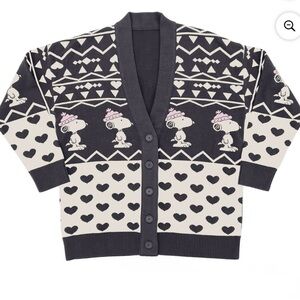 Snoopy Winter Cardigan Extra Small NWT